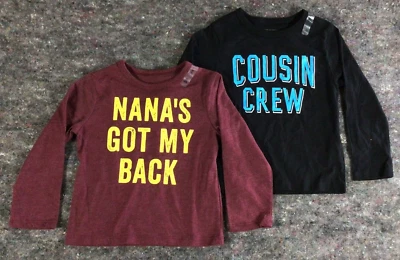2 camisetas de novedad de manga larga Nana Got My Back & Cousin Crew 2T para niños Foto 1 de 4