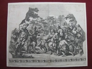 Carlo Cesio: Aeneas vor König Latinus 1660/King Latinus Print Radierung Cortona - Bild 1 von 4