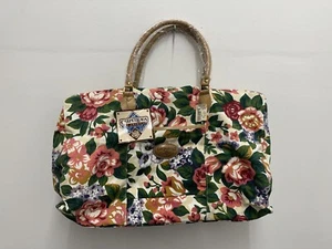 NEW! Vintage Carpet Bags of America Floral Duffel Bag XL Tote Weekender Travel - Picture 1 of 8