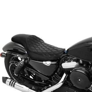 Black Driver Rider Passenger Seat Fit For Harley Sportster XL 1200 883 04-up - Picture 1 of 11