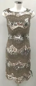Brand New Jenny Peckham Short Length Multi Sequins Party Dress Size UK 8 EU 36 - Picture 1 of 8