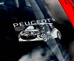 Peugeot World Rally - Car Window Sticker - WRC Chris Meeke 207 S2000 GTI Lion - Picture 1 of 1