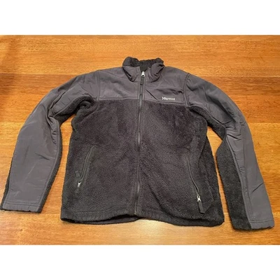 XL Marmot kids черный флис молнии Куртка Пальто - Изображение 1 из 4