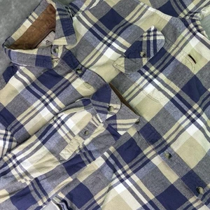 Legendary Whitetails Brown Plaid Corduroy Flip Cuff Flannel Button Shirt Medium - Picture 1 of 10