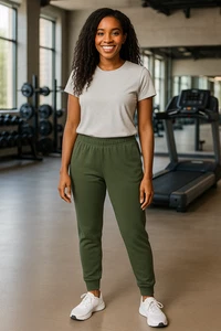 Eddie Bauer Jogginghose Damen klein kleegrün Seitentaschen Gewicht Strick weich Yoga - Bild 1 von 8