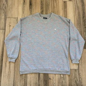 Southern Marsh Heather Gray Multicolor Striped Crewneck Sweater/Sweatshirt Large - Picture 1 of 7