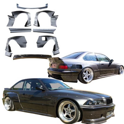VSaero FRP TKYO Wide Body Kit 12pc w Wing 318i 325i (E36) 2dr Coupe for 3-Serie Foto 1 de 2