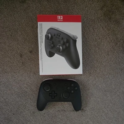 Nintendo Switch 2 Pro Controller GameChat GL GR Tasten USB HD schwarz Vibration - Bild 1 von 4