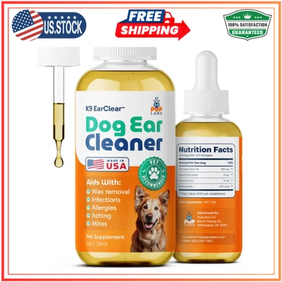 Ear Clear, Natural Dog Ear Cleaner and Infection Treatment for Dogs, Dog Drops - Image 1 of 4