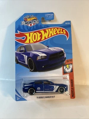 Dodge Charger R/T 2017 Hot Wheels Muscle Mania sellado de fábrica azul 11 Foto 1 de 4