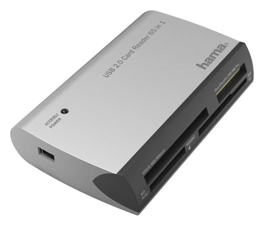 Hama 200129 All in One USB 2.0 Multi-Kartenleser CF, CF Typ II, MMC, MMC+, MS - Bild 1 von 1