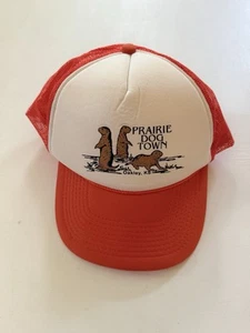 NEW Vintage Trucker Hat PRARIE DOG TOWN OAKLEY, KS Orange O/S - Picture 1 of 5