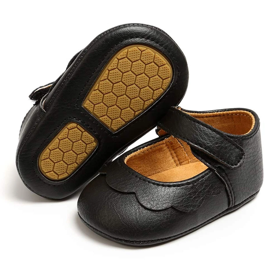 Bebés Niñas Mary Jane Pisos Antideslizantes Suela de Goma Suave Infantil Tenis Niño Pequeño... Foto 1 de 4