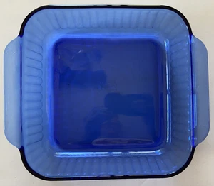 Pyrex Cobalt Blue #222-S Square Baking Dish 2 Qt 8x8x2" Made in USA! - Picture 1 of 2