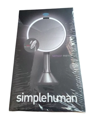 Simplehuman LED Sensor Mirror 5x Magnifying Mirror | ST3200 - 8" Round + Bonus - Image 1 of 4