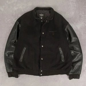 Chaqueta Universitaria De Lana Xerox Años 90 De Colección L Para Hombre Logo Negro - Imagen 1 de 7