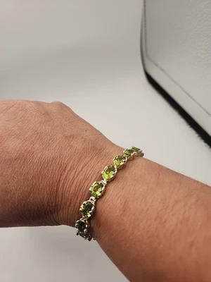 Sterling Silver Peridot Tennis Bracelet - Image 1 of 4