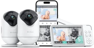 VistaView Smart WiFi Babyphone mit 2 Kameras - 5" 1080P Split Screen & 2K... - Bild 1 von 6