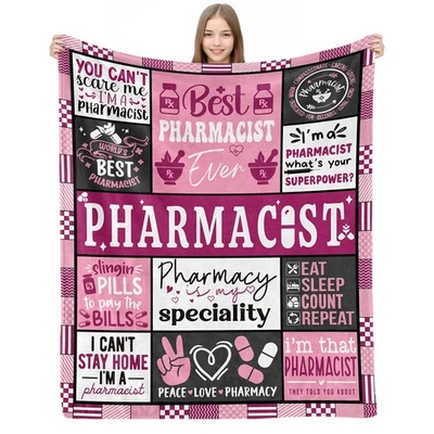 Pharmacist Gifts Blanket 60"x50", Funny Pharmacy Throw for Women, Pharmacy We... - Image 1 of 4