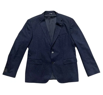 Chaqueta Blazer Hugo Boss Jayden_1 Para Hombre Azul Marino Mezcla de Lana Manchada 44R Foto 1 de 4