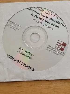 Elementary Statistics: A Brief Version Data CD-ROM Only - No Book. - Image 1 of 2
