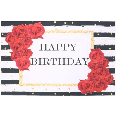  1pc Kreative Romantische Rose Drucken Geburtstag Hintergrund Stoff Fotografie - Bild 1 von 4