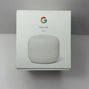Google Nest Wifi H2D Snow AC2200 WLAN Dual Band Mesh Router/Extender, funktioniert - Bild 1 von 9