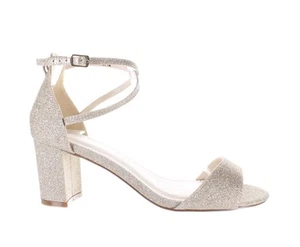 Benjamin Walk Womens Jackie Gold Ankle Strap Heels Size 9 (7722638) - Picture 1 of 4