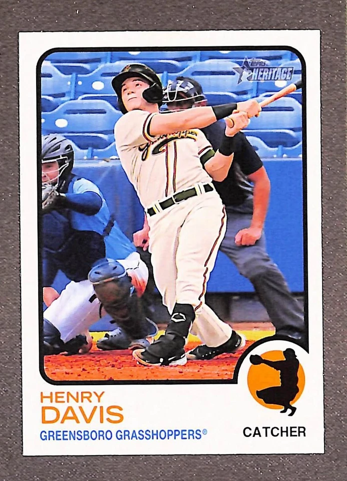 2022 Topps Heritage Minor League #201 Henry Davis High Number SP - Image 1 of 3
