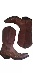VTG Sendra Cowboy Western Boots Snip Toe Slanted Heel Made In Spain Sz US 6.5 - Picture 1 of 24