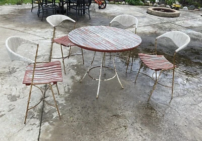 Vtg Arthur Umanoff Patio Set Table 4 Chairs see description pick up in Ohio - Image 1 of 4