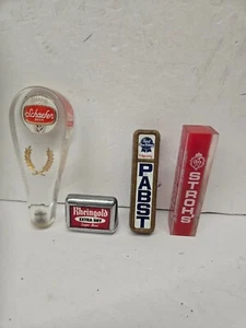 Vintage Schaefer Rheingold Pabst Blue Ribbon & Stroh's Beer Taps Beer Pulls - Picture 1 of 18