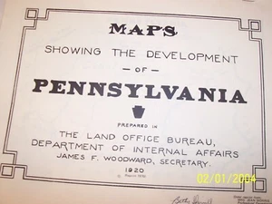MAPPE CHE MOSTRANO lo SVILUPPO della PENNSYLVANIA -1920 - Ristampa 1976 - LN - Foto 1 di 3