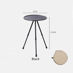 Telescopic Folding Round Table Outdoor Three-legged Dining Table Portable Alumin