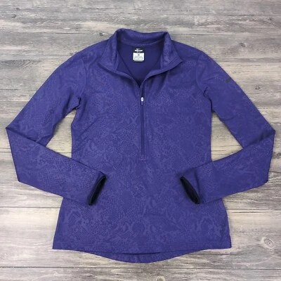 Sudadera Nike Pro para mujer M mediana púrpura Dri Fit alturas en relieve media cremallera Foto 1 de 4