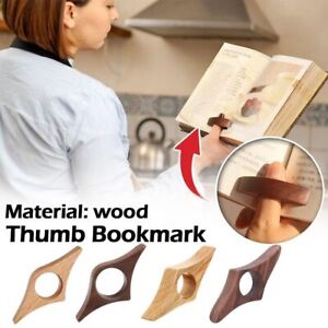 Wooden Thumb Bookmark One Hand Reading Thumb Book Support Book Page Holder