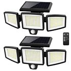 LED SOLAR LIGHT Remote Motion Waterproof Flood Wall Lights 2 Pack TUFFENOUGH