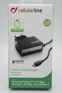 Cellularline Charger Ladegerät 2A 15W 1,6m Micro USB Daten Ladekabel schwarz - Bild 1 von 2