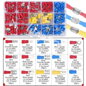 280Pcs Assorted Crimp Spade Terminal Insulated Electrical Wire Connector Kit Set - Picture 1 of 8