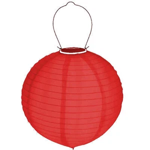 LED Solarleuchte Lampion ROT 30cm Gartenbeleuchtung Garten Deko Leuchte - Bild 1 von 3