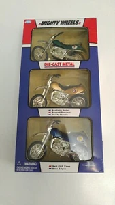 Mighty Wheels Die Cast Metal Motorcycle Toy 3 Bikes - Picture 1 of 6