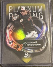 2023 Gunner Henderson Platinum Plated Die Cut #PPD-1 Rookie Card 28/50