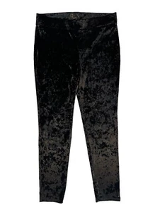 Michael Michael Kors Women's Velvet Velour Mid Rise Black Legging Size Large EUC - Picture 1 of 11