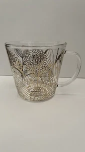 Starbucks 2019 Clear Glass Mug with Gold Floral Design HTF - Picture 1 of 9