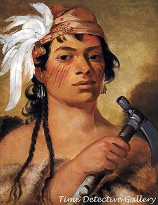 Impresión artística nativa americana Good Hunter, a Séneca Warrior de George Catlin -1831 - Imagen 1 de 1