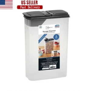 Cereal Dispenser Clear Plastic Storage Container Snack Organizer Easy Pour New - Picture 1 of 6