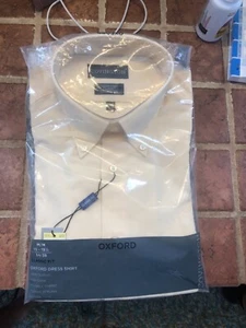 NOS Sears NIP Covington Oxford Long Sleeve Button-up Mens Sz M Yellow - Picture 1 of 5