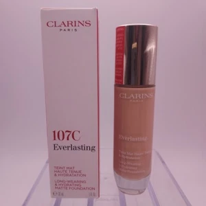Clarins Everlasting Long Wearing Hydrating Matte Foundation 107C BEIGE - Picture 1 of 8