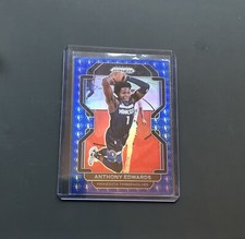 2021-22 Panini Prizm Anthony Edwards SSP Blue Diamond NBA 75th Anniversary MINT