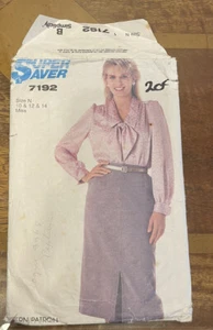 Simplicity Vintage 80s Shirt Skirt Sewing Pattern Women 7192 Size N 10-14 - Picture 1 of 3